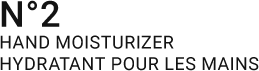 N°2 HAND MOISTURIZER HYDRATANT POUR LES MAINS
